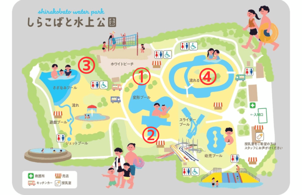 しらこばと水上公園マップ